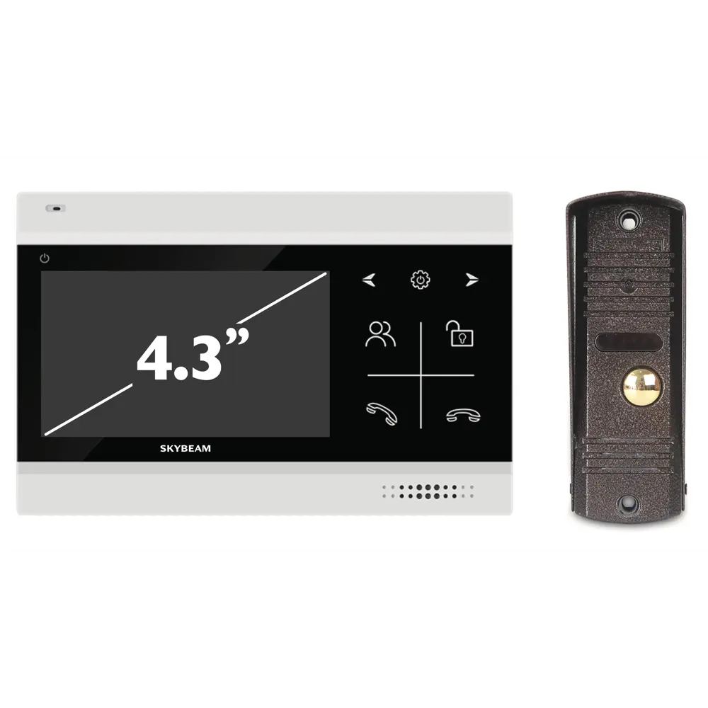 Видеодомофон Skybeam с ночным видением и TFT-экраном 4.3" 89337372 STLM-1115460