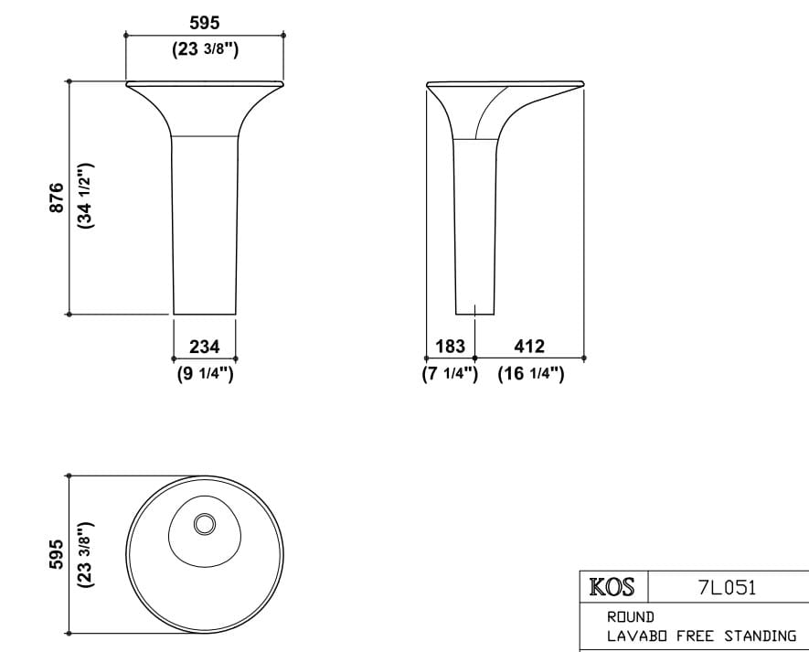 Круглая отдельно стоящая раковина из Cristalplant® Zucchetti ARCH-00107923 - Вид №14