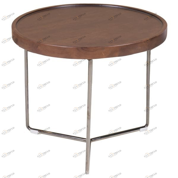 Журнальный столик круглый коричневый 40 см Wood C UNICO  248931 Коричневый 