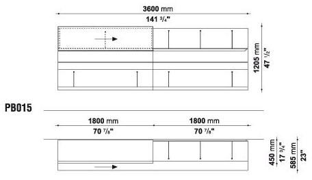 B&B Italia Настенный модульный подвесной книжный шкаф Pab sun-id-1468342 - Вид №8