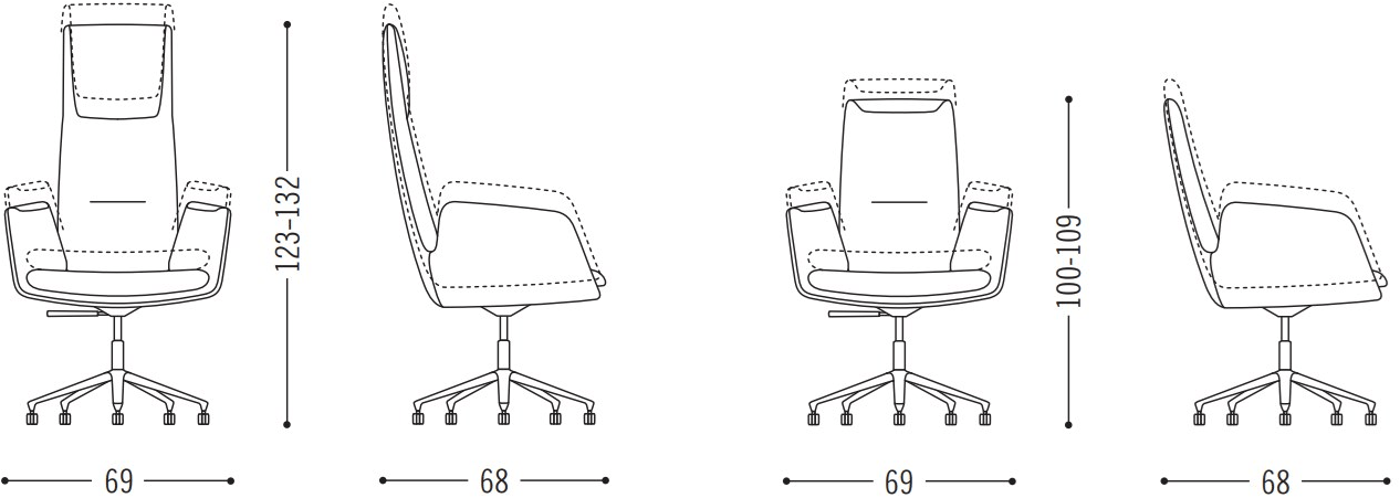 COR Офисное кресло с 5 спицами на колесиках Cordia sun-id-1448066 - Вид №3