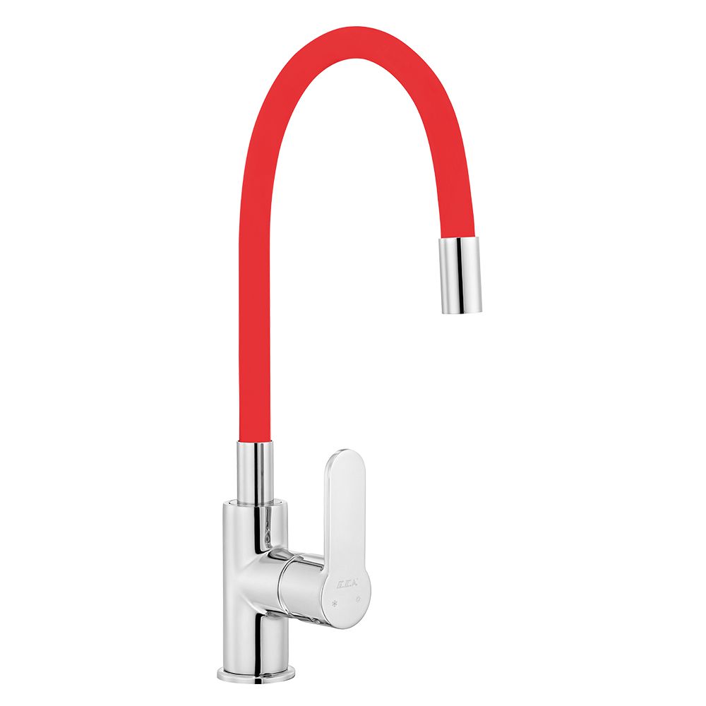 102118112  Смеситель для мойки Nita с гибким изливом - красный Eca  - Вид №1