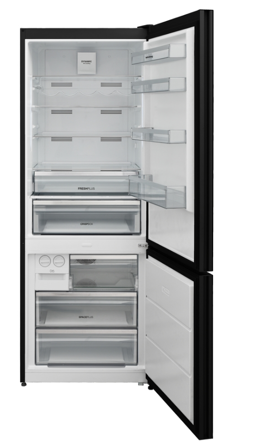 5343187 Холодильник с морозильником   Korting KNFC 71928 GN черный STDN-0022663 - Вид №1