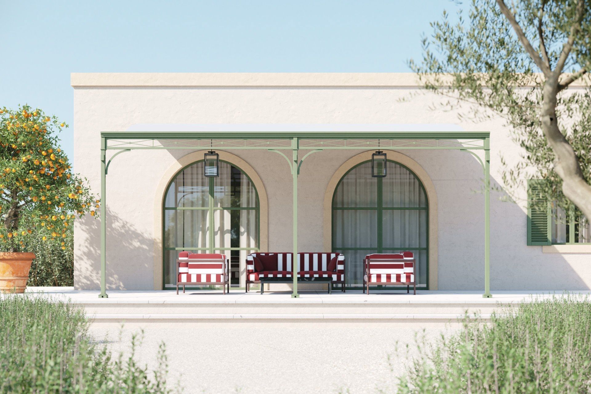 Пергола из стали и ПВХ UNOSIDER ARCH-00076934 - Вид №1