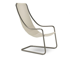 Кожаное консольное кресло с подлокотниками