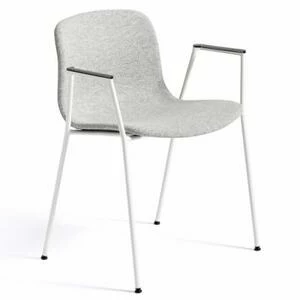 Стул AAC19, светло-серый с белым основанием