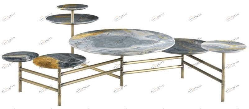 Gianfranco Ferré Home Круглый журнальный столик из мрамора  Doe.232.a 