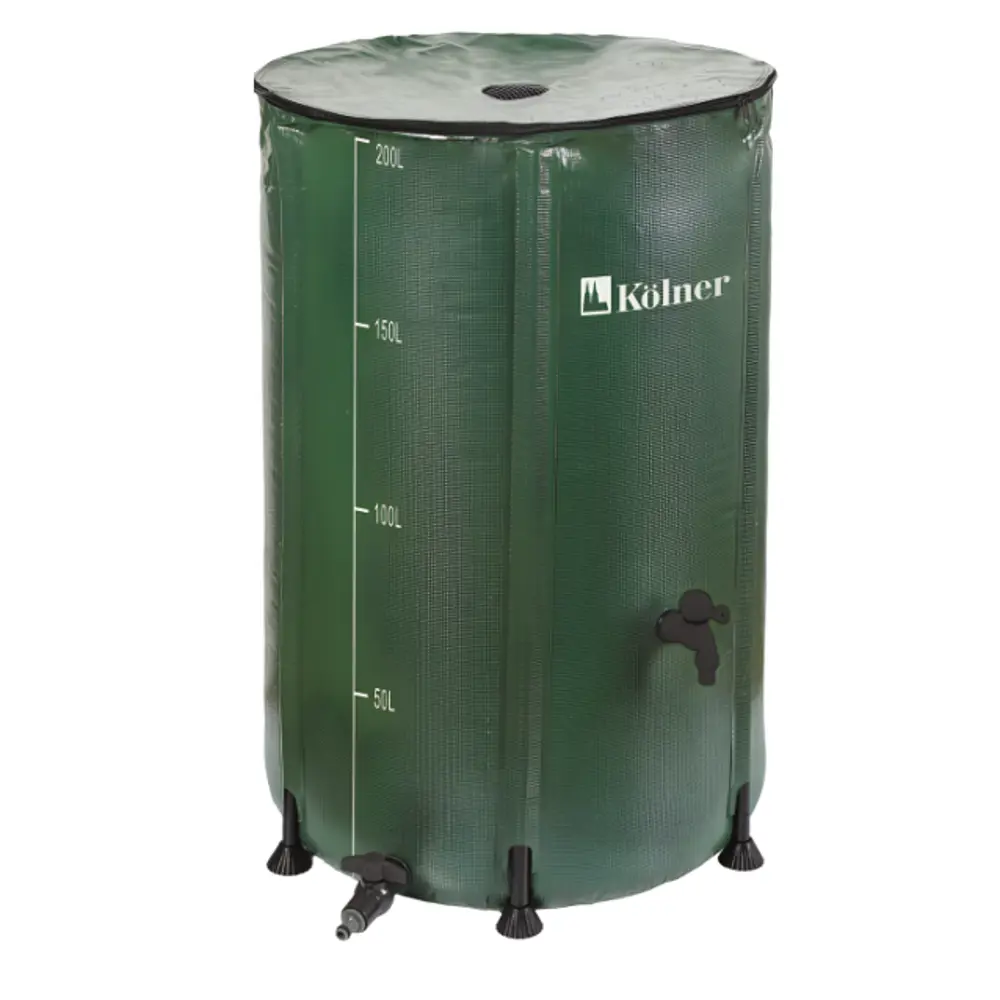 Бочка садовая с крышкой KWB 200G 200 л пластик зеленый Santreyd STLM-2062182