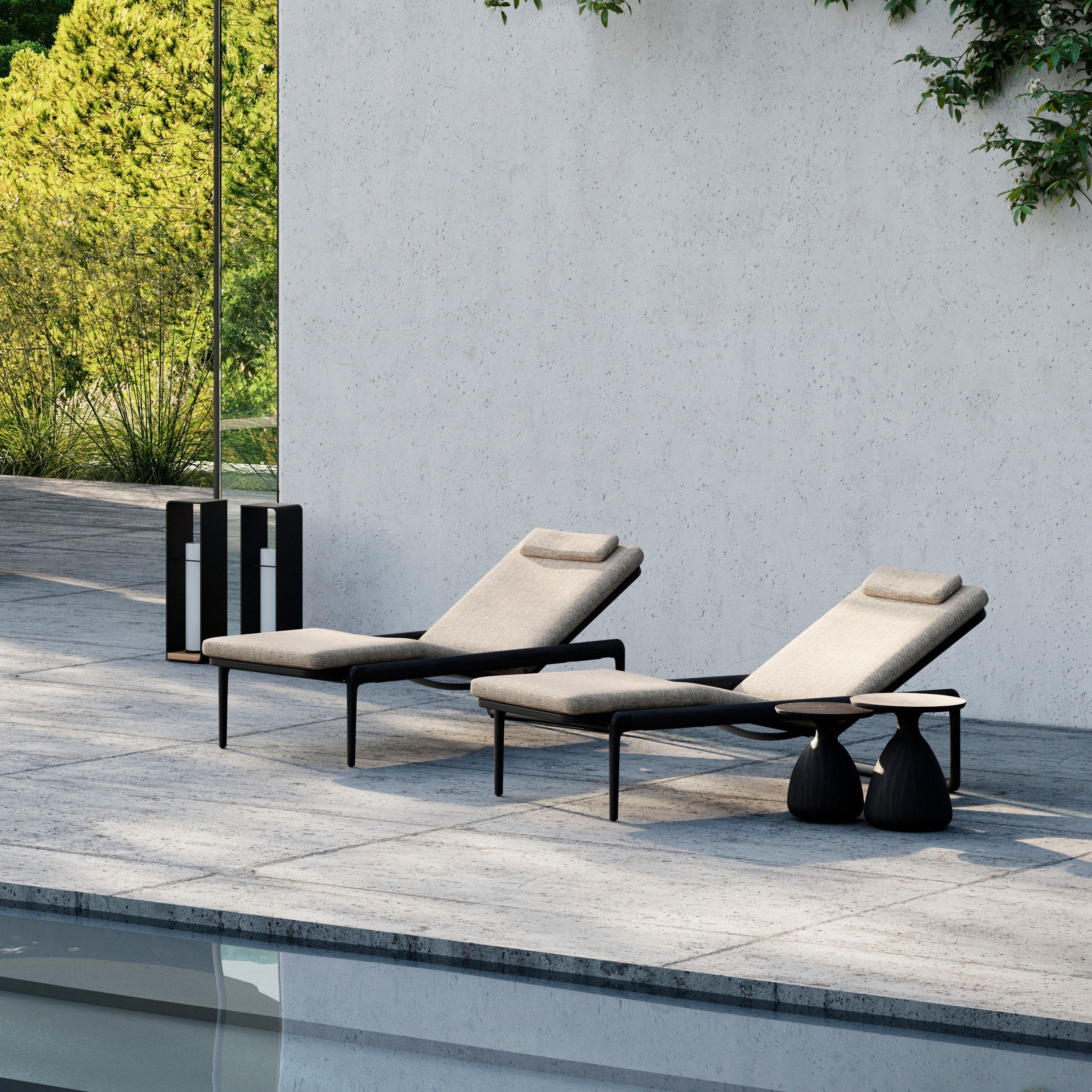 Садовая кровать из ткани и алюминия MANUTTI Flows ARCH-00009451 - Вид №2