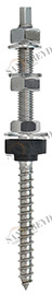 Винт NW 01 12 400 NW01 Tecfi Ø12  M12 x 400 