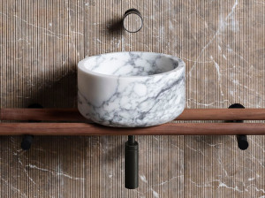 Мраморная столешница круглый умывальник