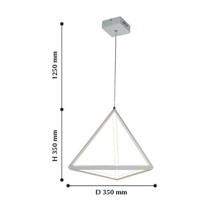 Подвесной светодиодный светильник Favourite Pyramidis 2258-1P FAVOURITE PYRAMIDIS 223178 Белый  - Вид №1