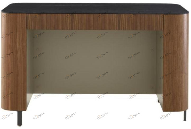 Ligne Roset Прямоугольный письменный стол из фанерованной древесины Postmoderne 00vhaj1n