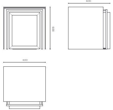 Stylish Club Прямоугольный журнальный столик из дерева и стекла His Scf.hi04 - Вид №3
