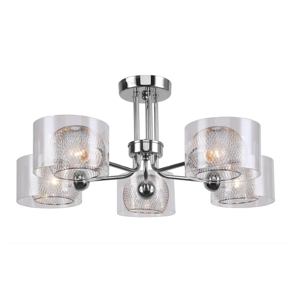 Люстра потолочная Rivoli Mod 5 ламп 15 м² цвет хром STLM-2134104