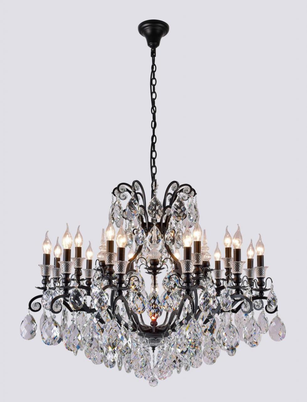 Подвесная люстра Crystal Lux Magnifico SP19 Black/Transparent черная CRYSTAL LUX ДИЗАЙНЕРСКИЕ, MAGNIFICO 220848 Черный  - Вид №2