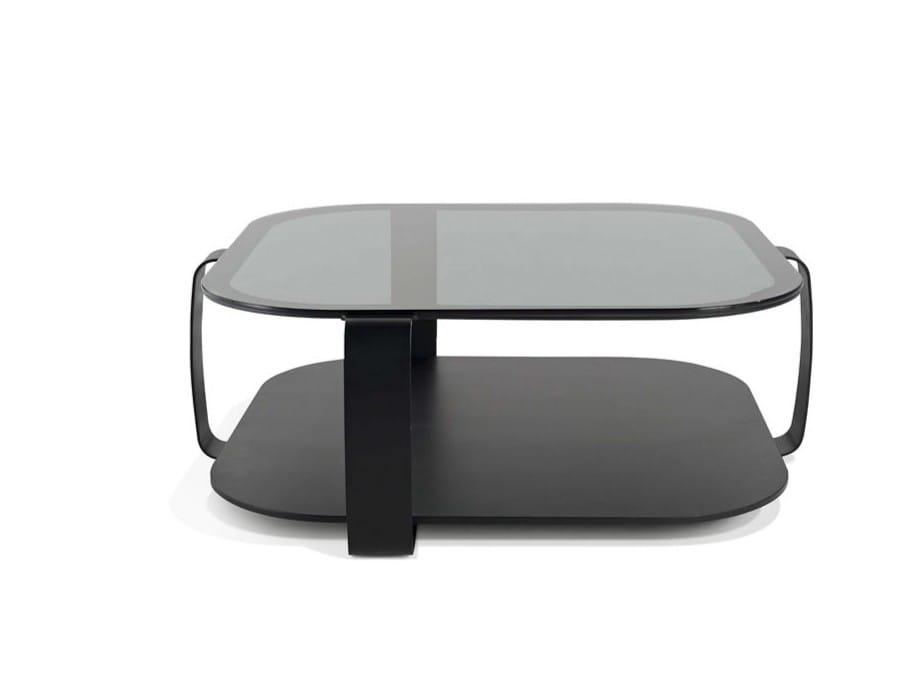 Стеклянный квадратный низкий журнальный столик ROCHE BOBOIS INTERMEDE ARCH-00149667 - Вид №2