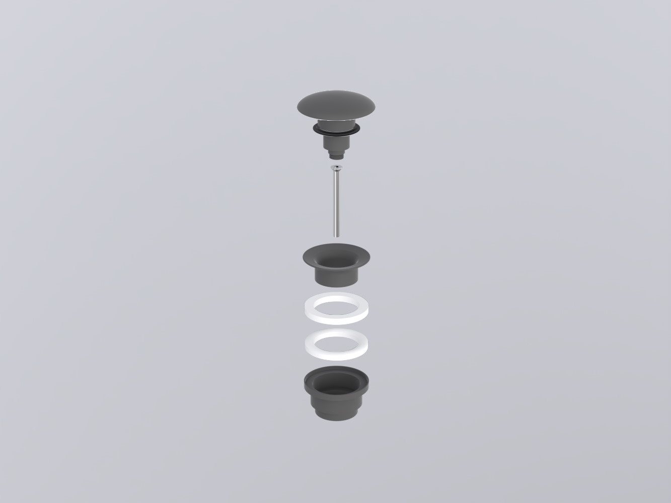 PIL01CM-CM Универсальный донный Cemento click/clack с керамической крышкой cielo Запасные части и аксессуары Ceramica Cielo