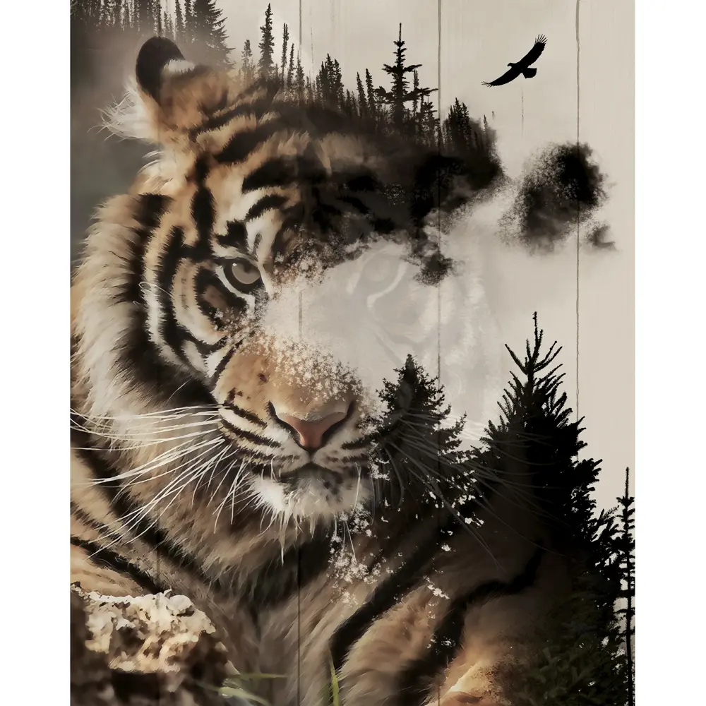 Картина на холсте "Таежный хищник" 40x50 см 82887034 STLM-2154136 FBRUSH 