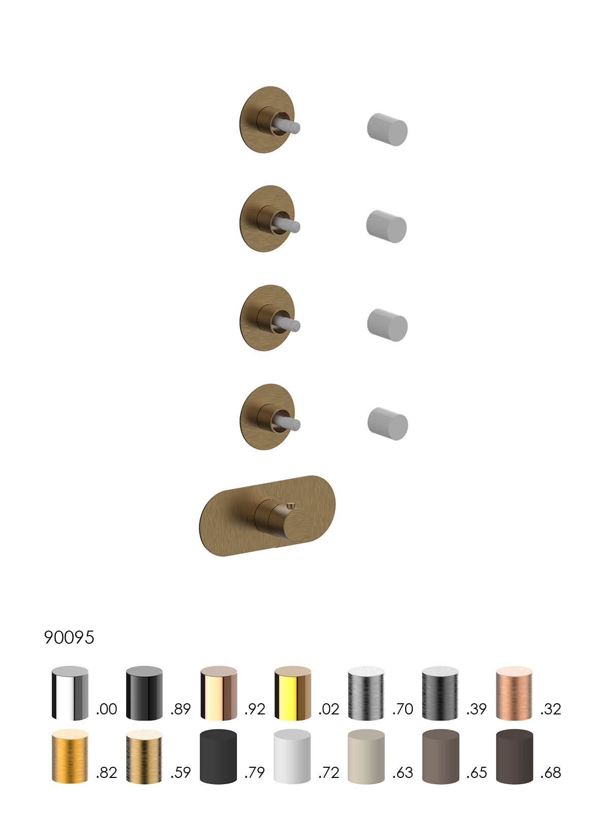 Термостатический смеситель для душа с 5 отверстиями Rubinetterie Frattini отдельная эстетика ARCH-00007079 - Вид №2
