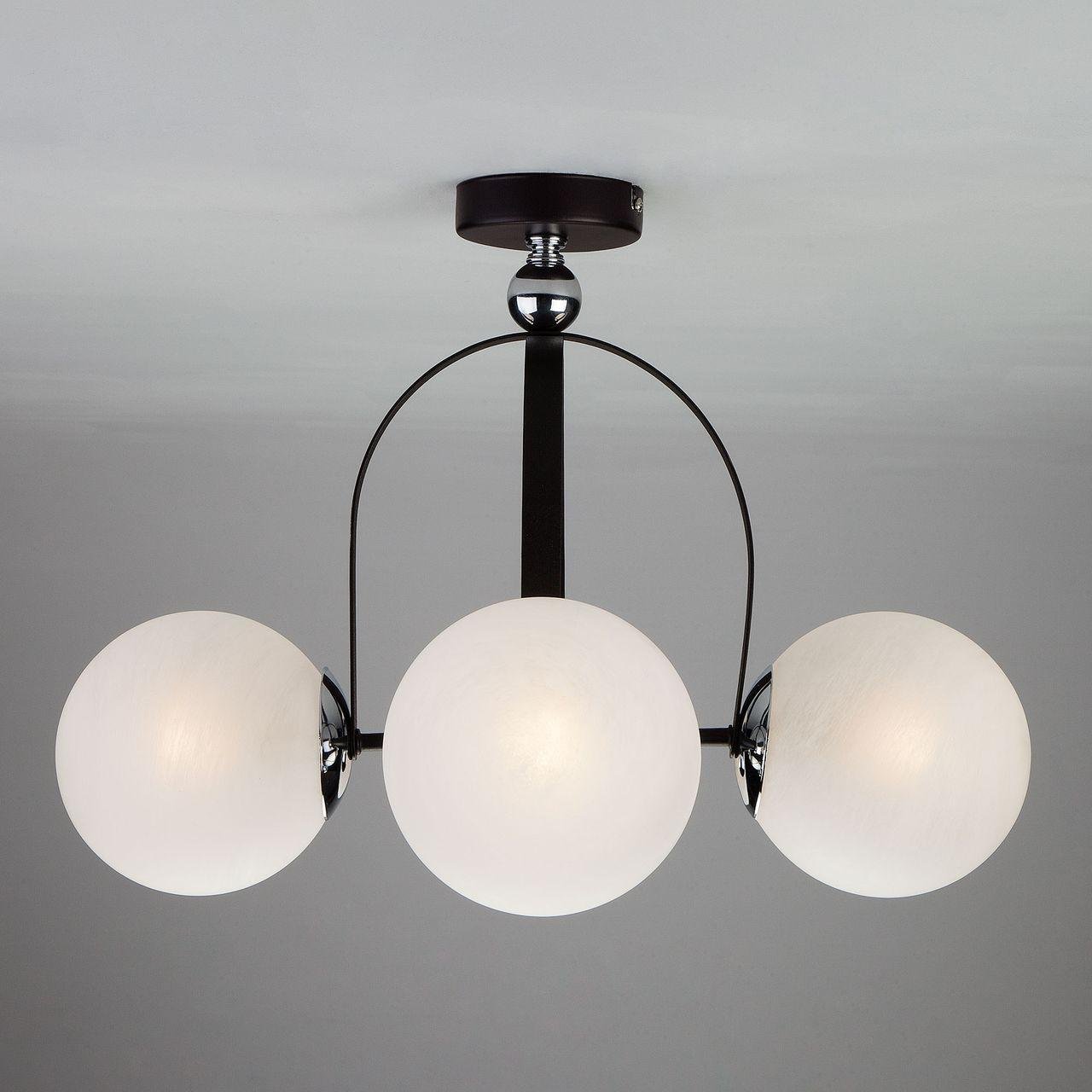 Потолочная люстра Eurosvet Globe 70082/4 хром/черный EUROSVET GLOBE 184386 Белый - Вид №3