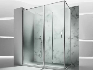 VISMARAVETRO Угловая душевая кабина из закаленного стекла In-out