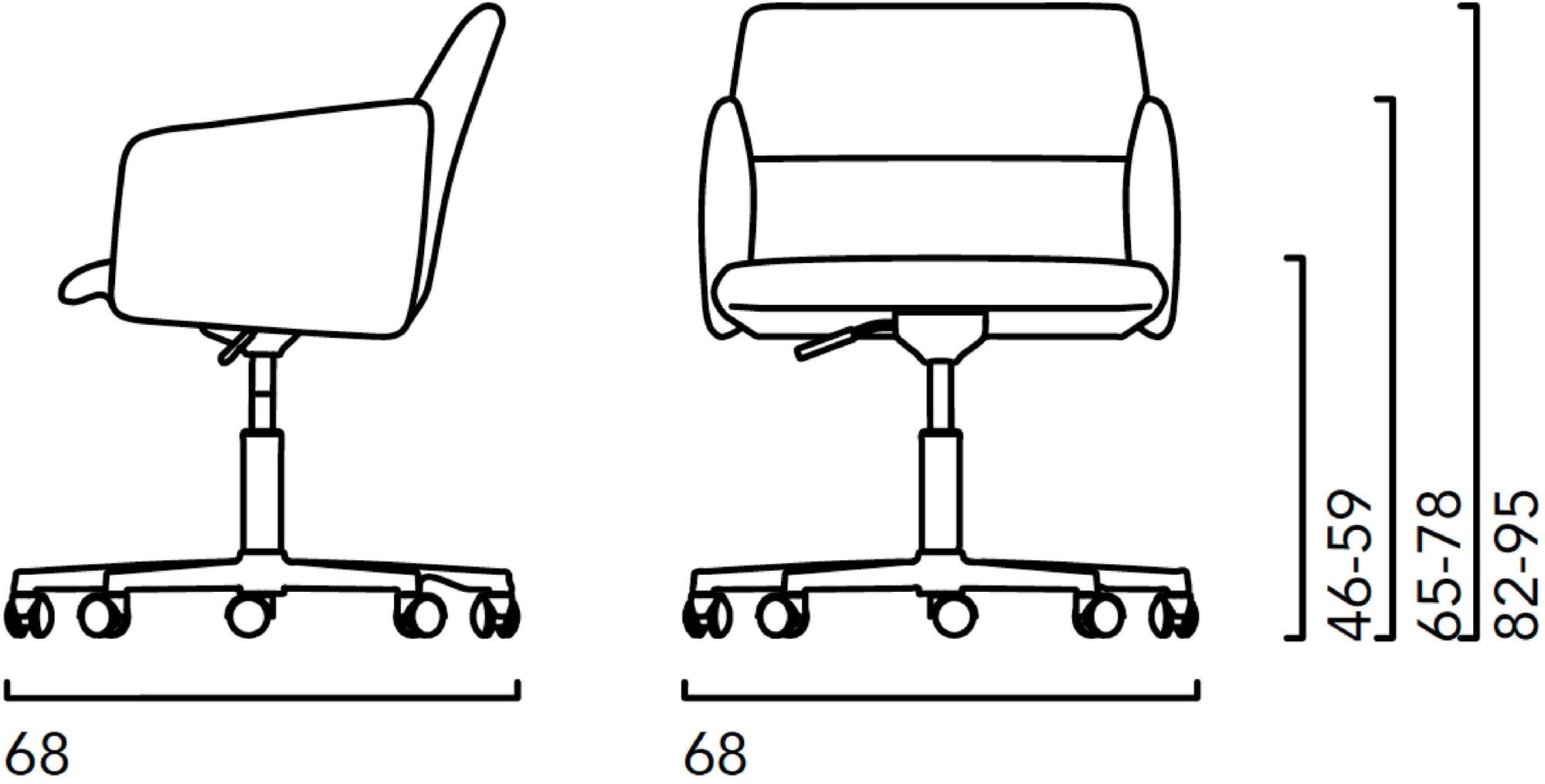 Crassevig Мягкое офисное кресло с 5 спицами Aura sun-id-1348515 - Вид №1
