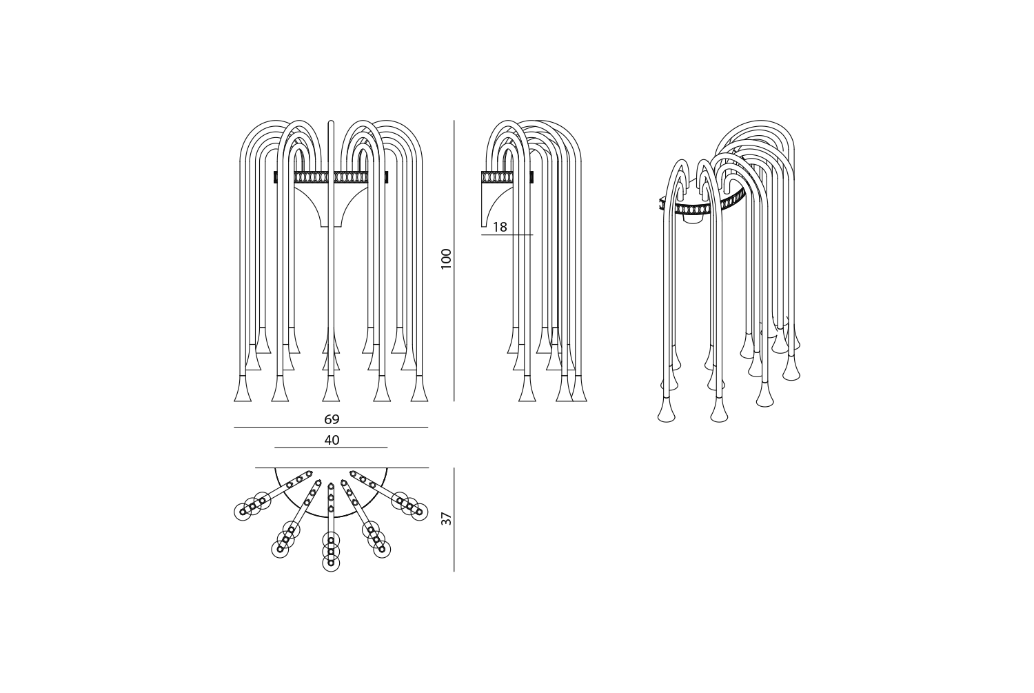 Cascades Настенный светильник Visionnaire  - Вид №4