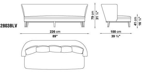 Maxalto 2-местный тканевый диван Febo sun-id-1381423 - Вид №10