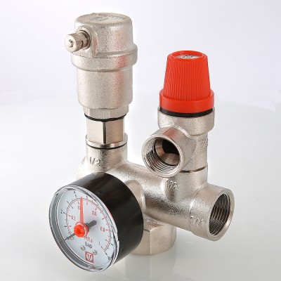 VT.460.0.0 Группа безопасности с латунным корпусом для котла Valtec 1"  - Вид №3