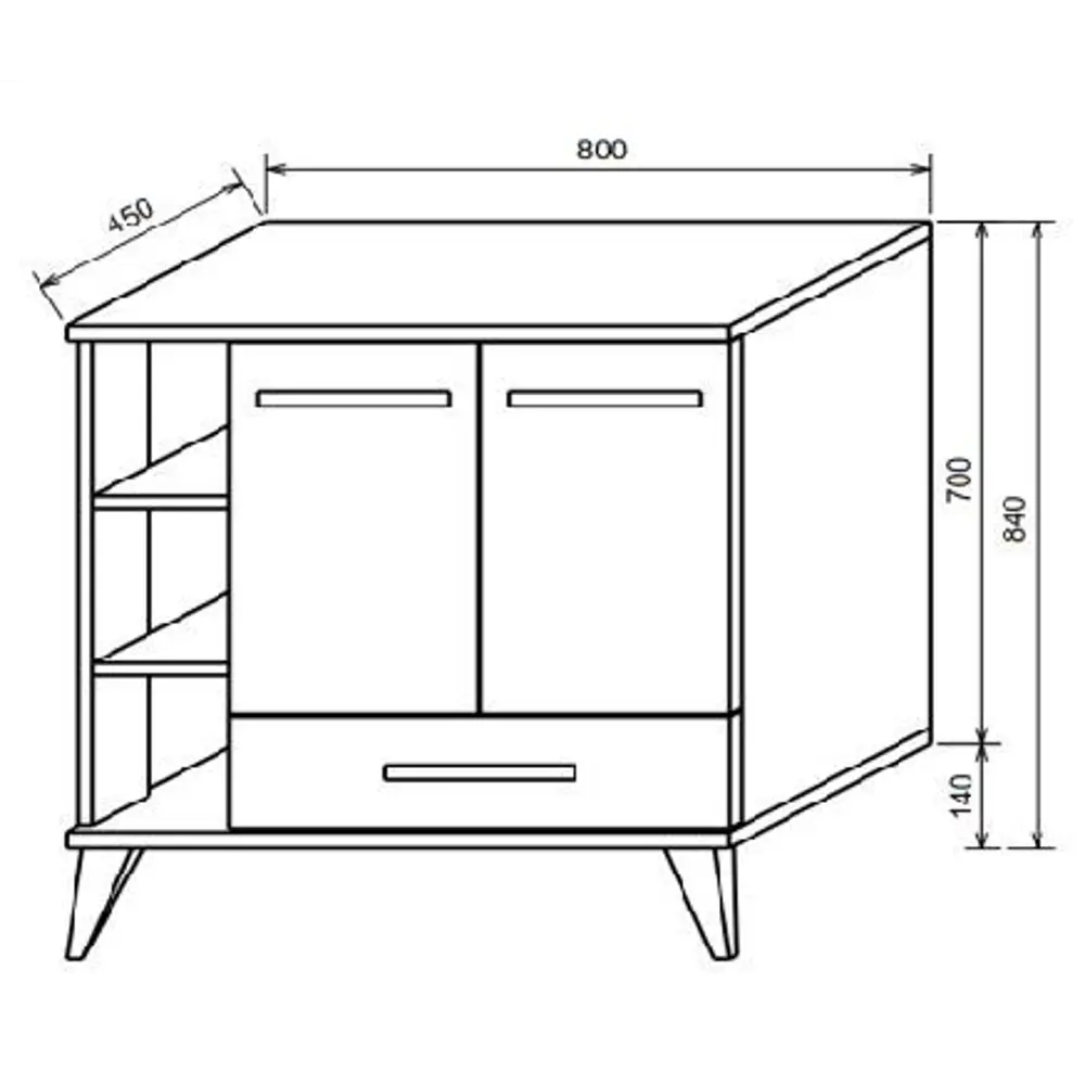 Тумба под раковину напольная Sanflor Стокгольм 80 см STLM-2005446 - Вид №7