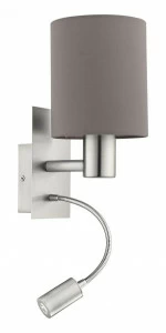 Настенный светильник бра Hufflepuff 94933 EGLO  078847 Серебро;серый