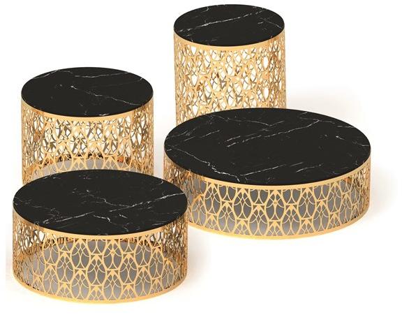 VGnewtrend Низкий круглый мраморный журнальный столик sun-id-1416808 - Вид №2