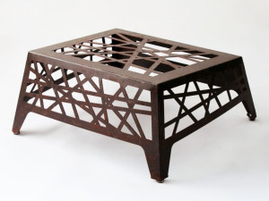 Corten™стальной низкий садовый стул