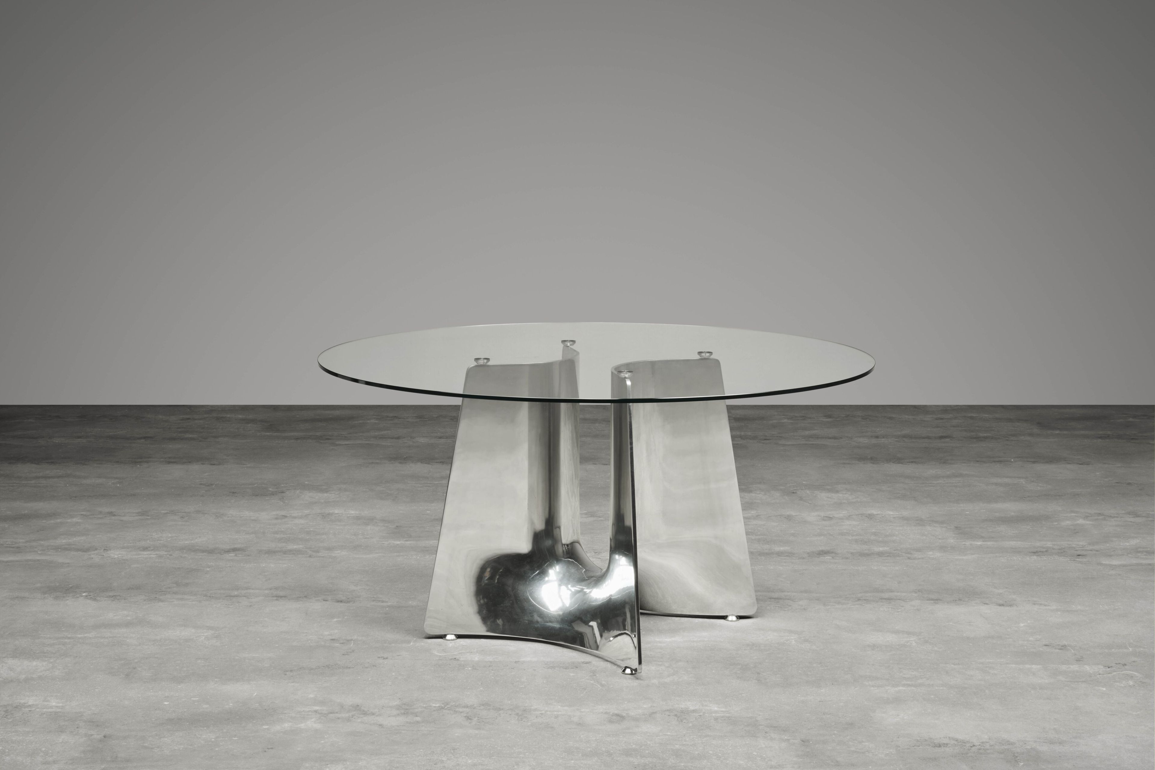 Круглый стол из алюминия и стекла BALERI ITALIA Bentz ARCH-00030100 - Вид №5