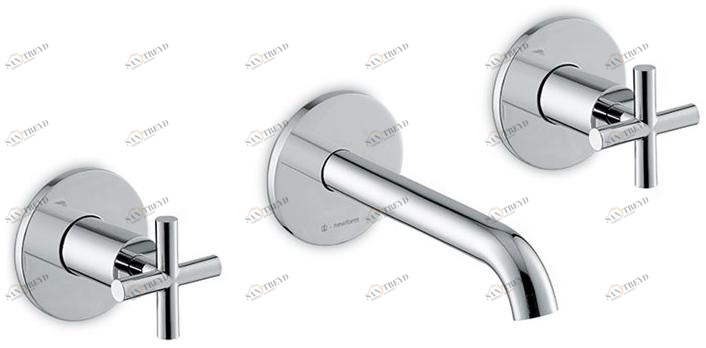 newform Смеситель для умывальника настенный на 3 отверстия без сливного крана Blink sun-id-1502326