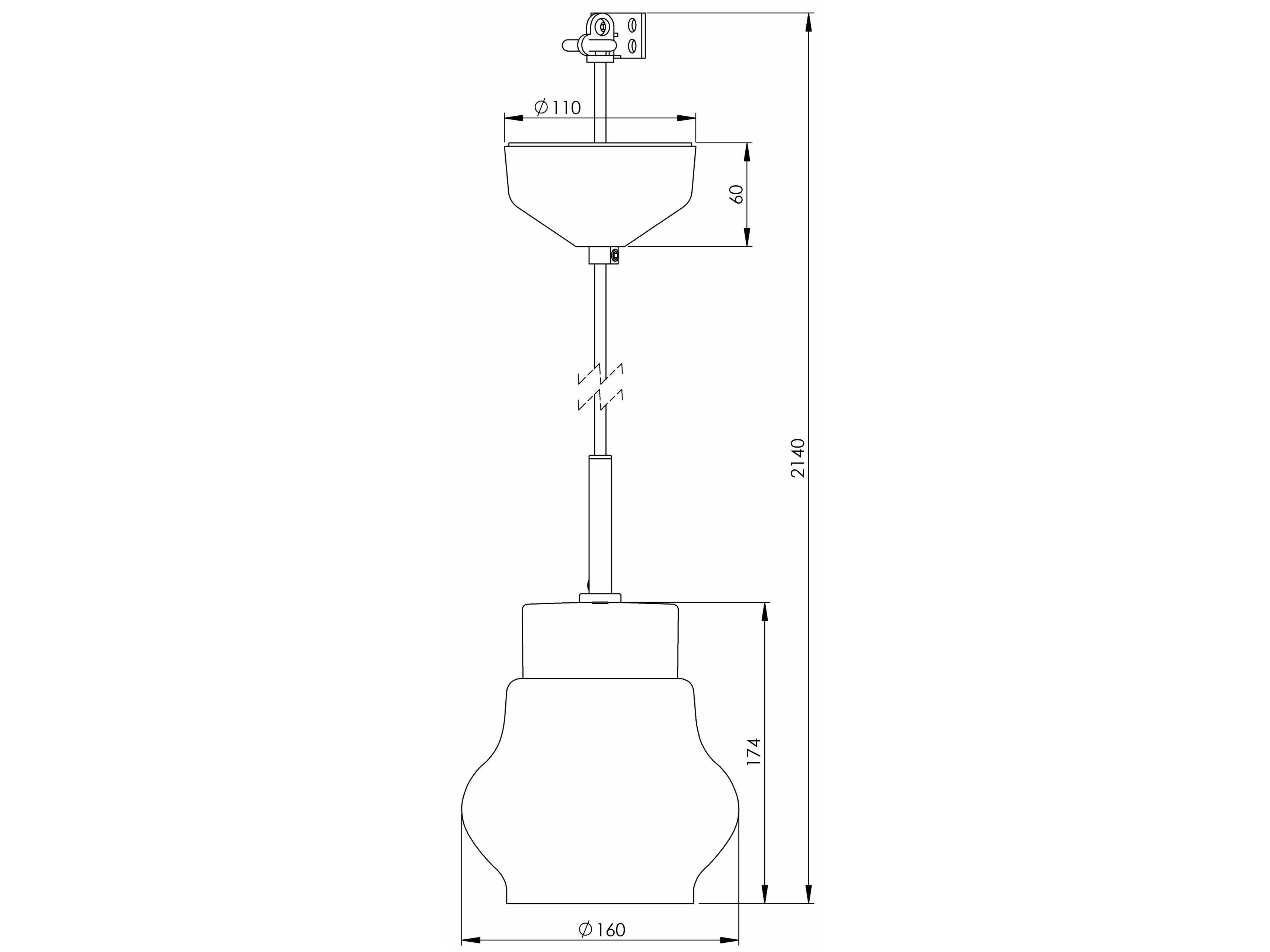 Подвесной светильник из опалового стекла Ifö Electric Smycka ARCH-00037422 - Вид №4