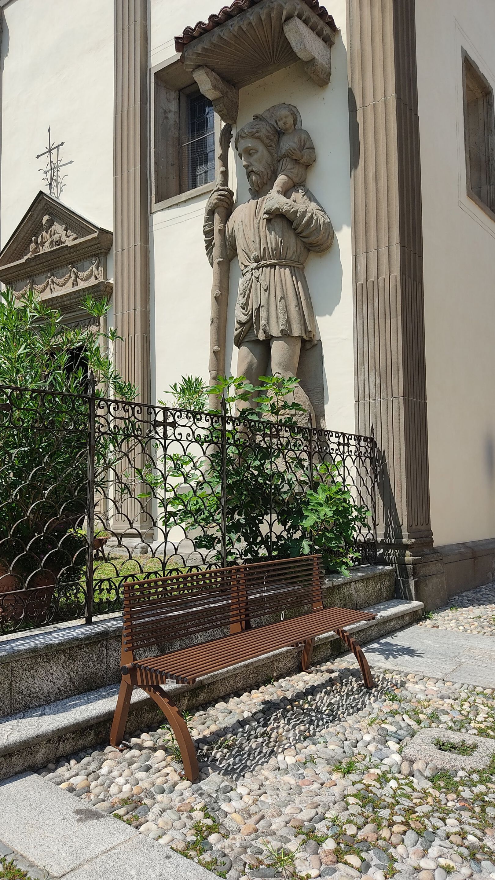 Стальная скамья со спинкой Studio Città эскиз ARCH-00075832 - Вид №3