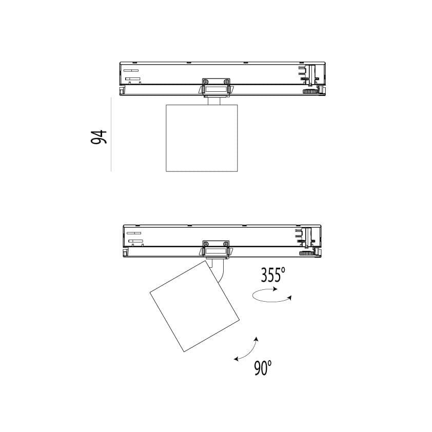 Экструдированный алюминиевый светодиодный трековый светильник Lucifero's DIGI ARCH-00123765 - Вид №2