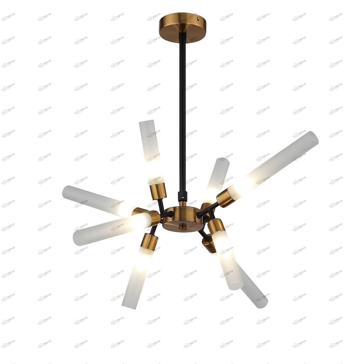 Люстра светодиодная подвесная белая, золото ST Luce Splio SL1620.242.08 ST LUCE ДИЗАЙНЕРСКИЕ, SPLIO 00-3834577 Белый;золото 