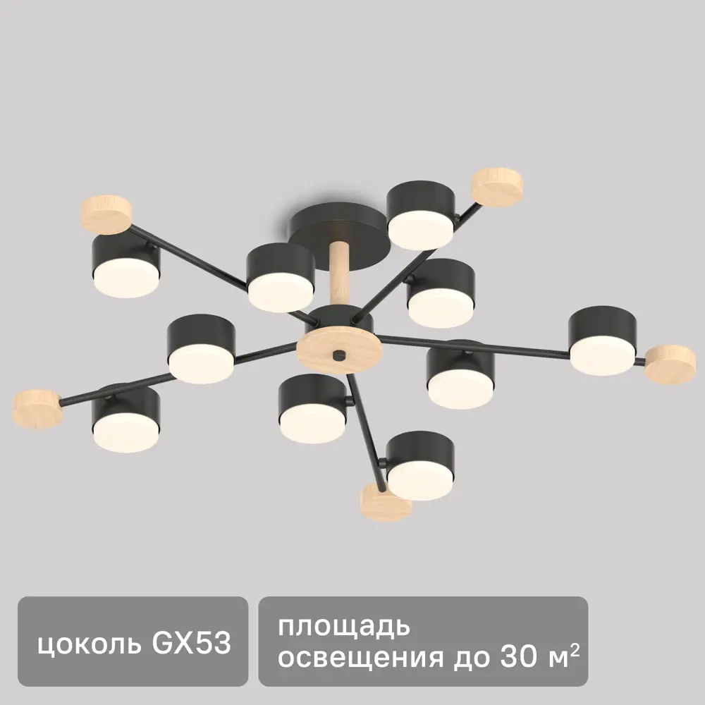 Люстра СЕМЬ ОГНЕЙ Лоре - скандинавский стиль с 10 плафонами 89422009 STLM-1565160