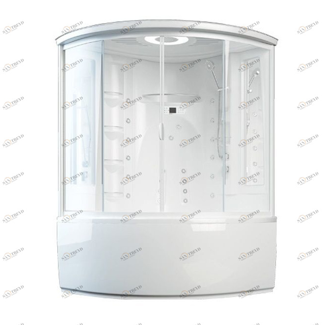 Душевая кабина Aquanet Palau box 140x140 с паром и г/м, прозрачное стекло 161389