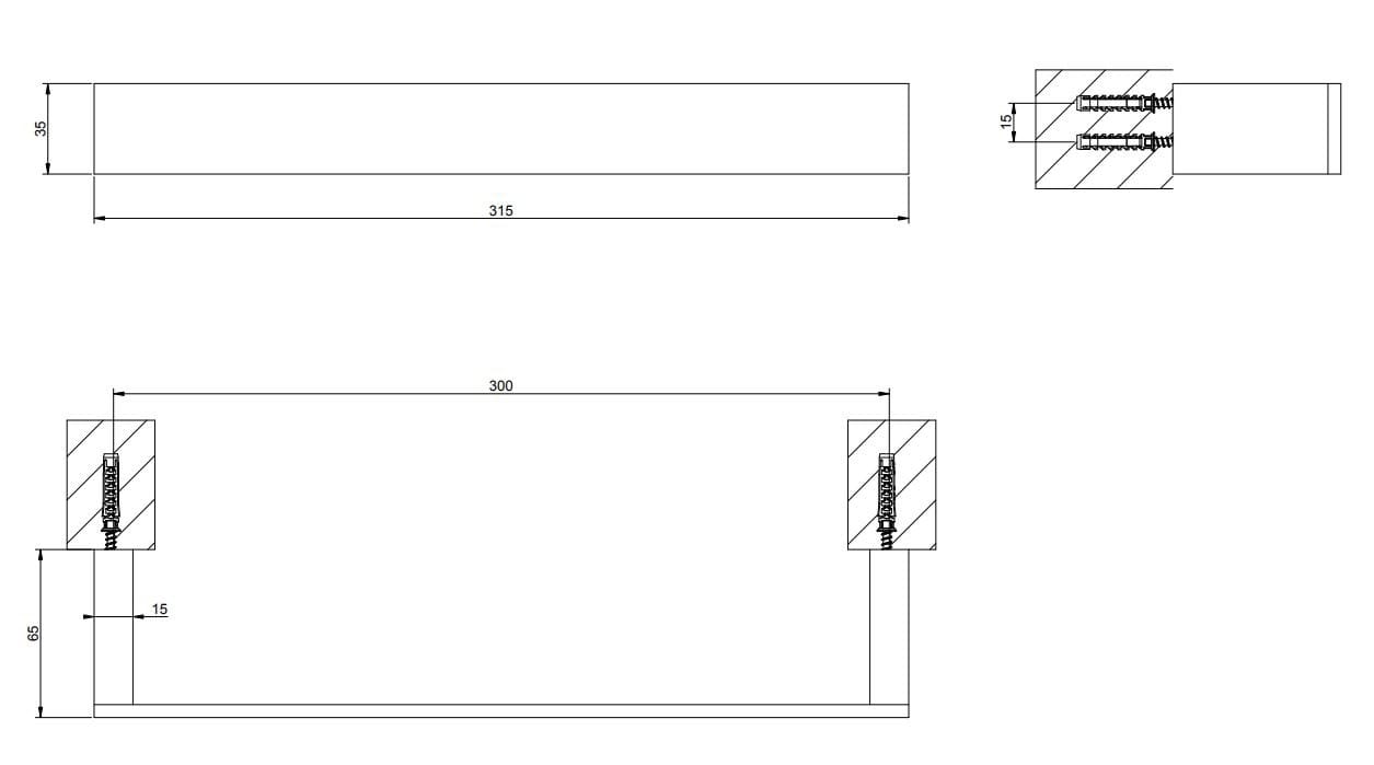Латунный держатель для полотенец Gessi прямоугольник ARCH-00094159 - Вид №3