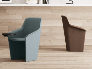 Тканевый стул для конференций с подлокотниками