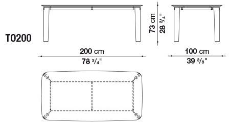 B&B Italia Прямоугольный стеклянный стол Oskar sun-id-1403869 - Вид №4