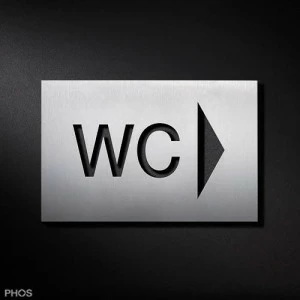 BS0104 Знак пиктограммы wc, стрелка вправо PHOS