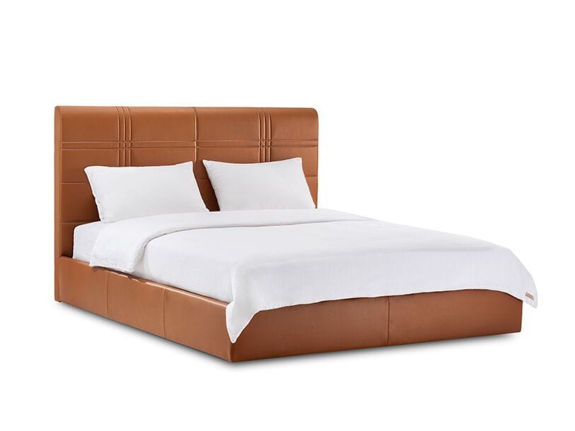 Кожаная двуспальная кровать с мягким изголовьем HC28 maison High Line ARCH-00074048 - Вид №2