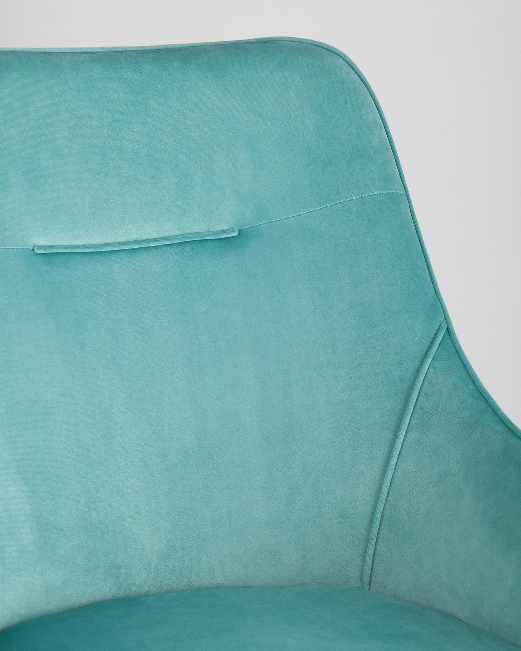 Стул с подлокотниками мягкий мятный с черными металлическими ножками "Диана" STOOL GROUP ДИЗАЙНЕРСКИЕ 00-3881950 Голубой  - Вид №7