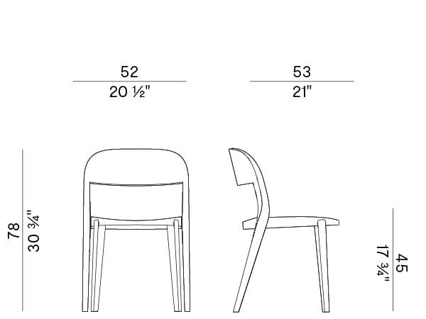 Деревянный штабелируемый стул Potocco минимальная ARCH-00109132 - Вид №16