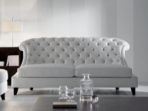 Кожаный диван capitonné